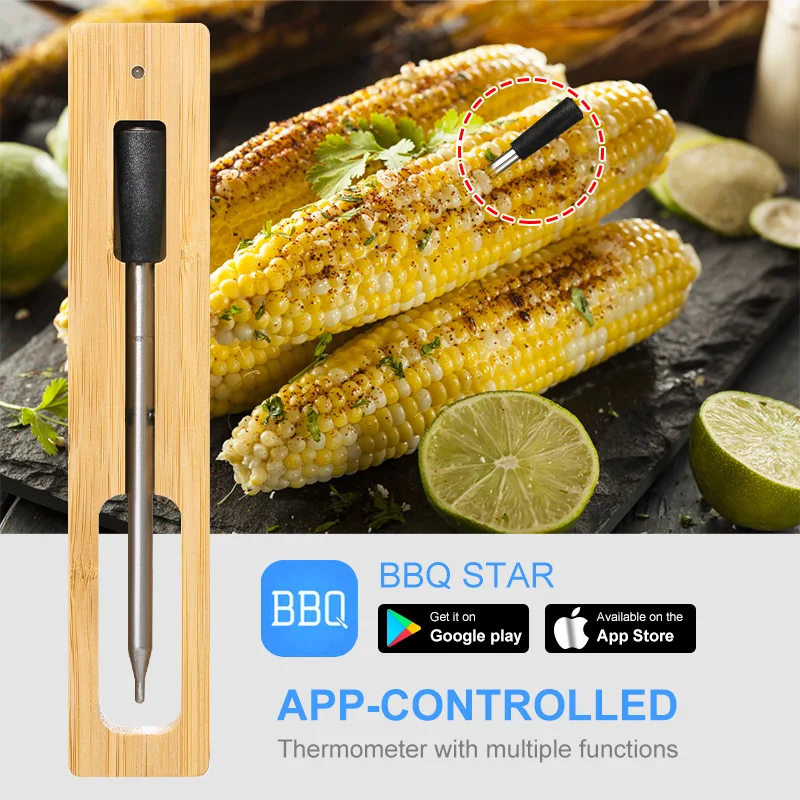 

Wireless Meat Food Steak Thermometer For Oven Grill BBQ Smoker Rotisserie Kitchen Smart Digital Blue Tooth Barbecue Accessories