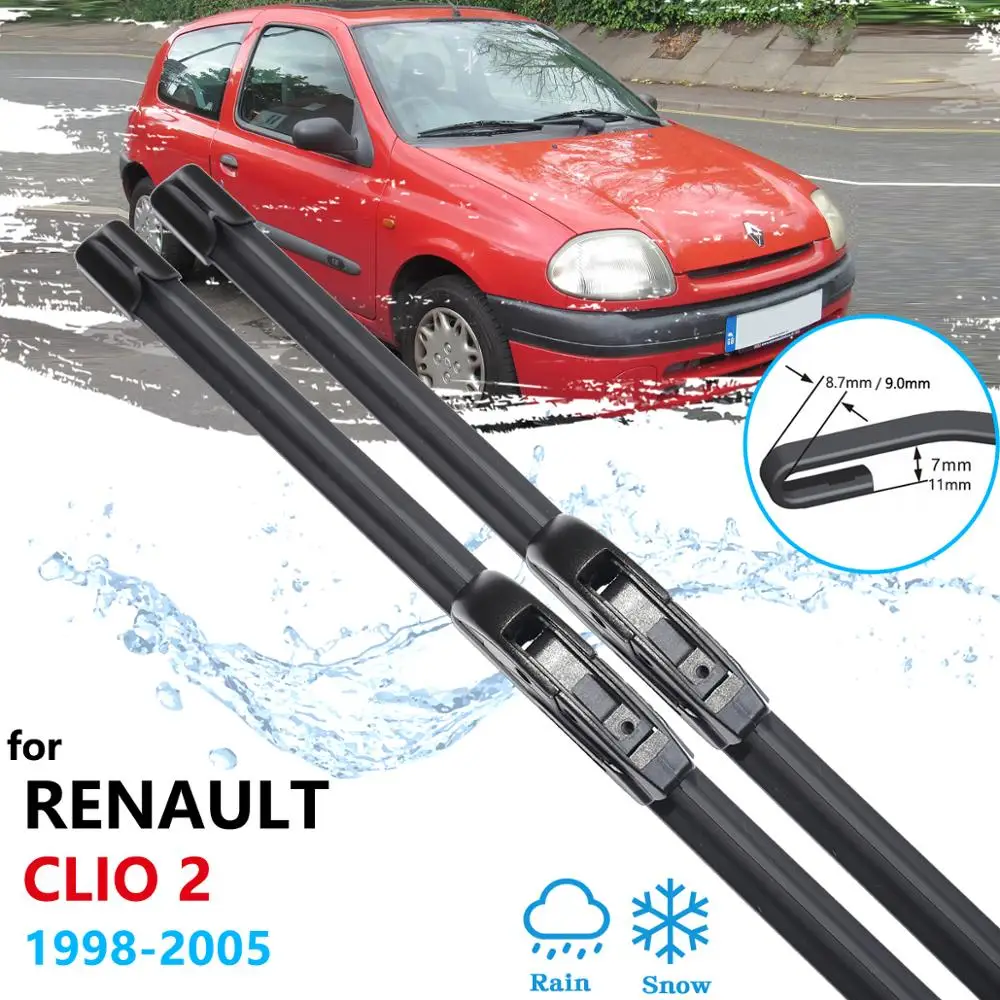 Автомобильные стеклоочистители для Renault Clio 2 MK2 1998 ~ 2005 переднего ветрового стекла
