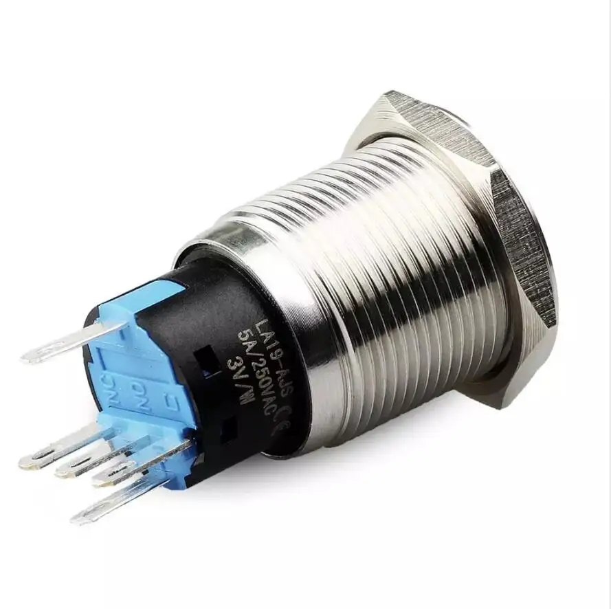 Высококачественный 19 мм металлический кнопочный переключатель CE RoHS UL