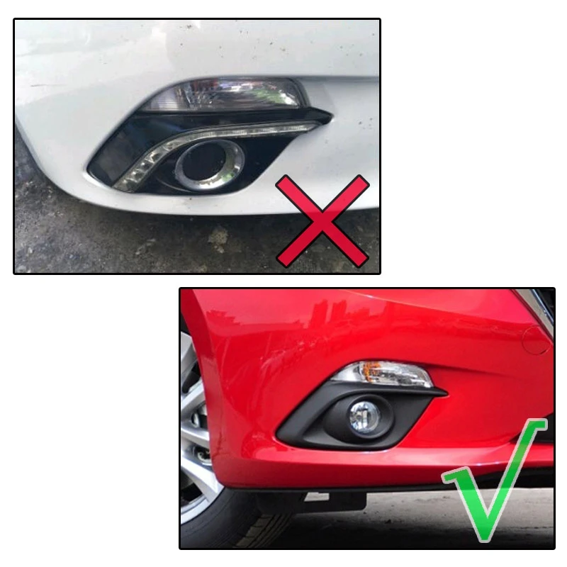 Для Mazda 3 Axela 2014 2015 2016 хромированный передний противотуманный светильник лампа