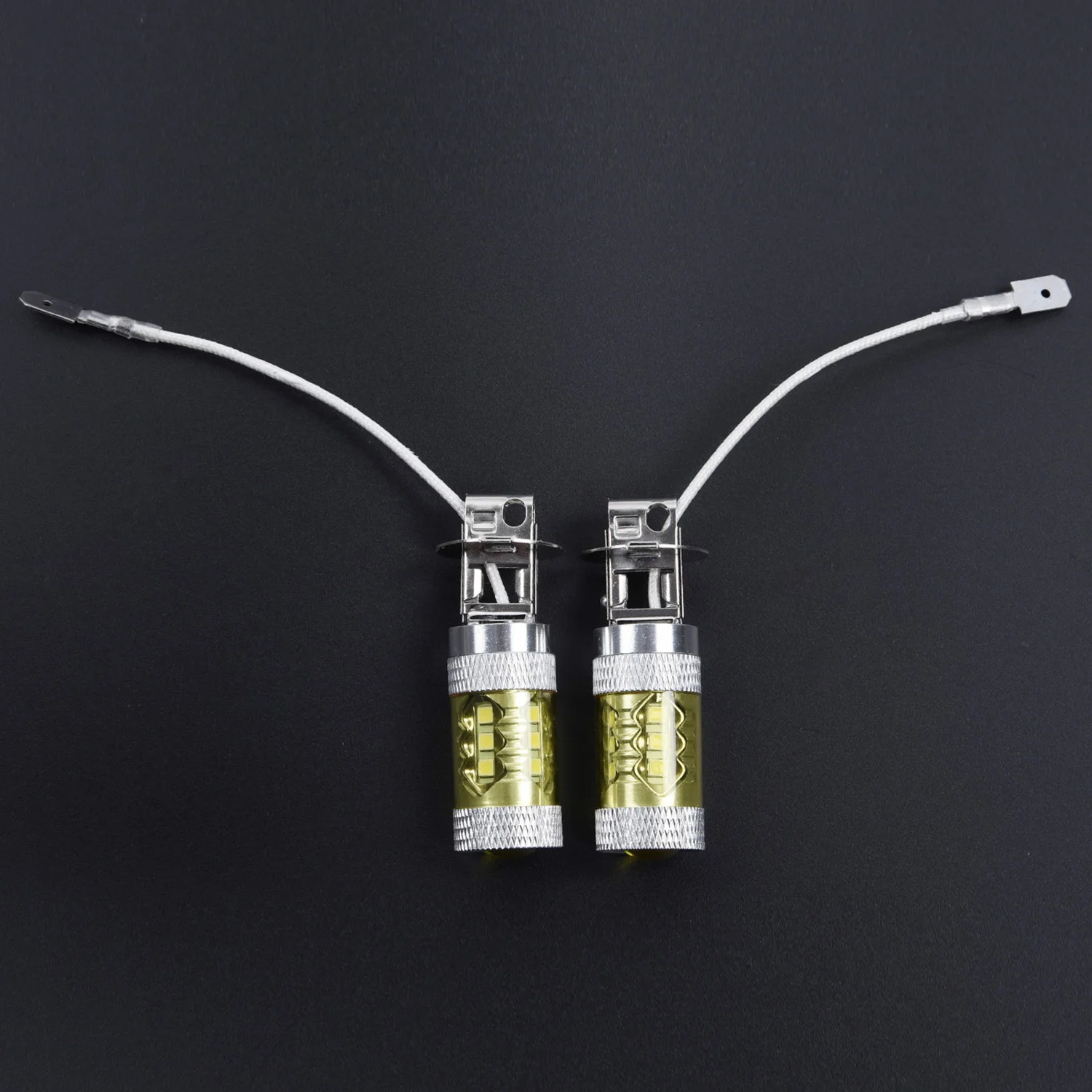 2 шт набор 12-24V H3 80W 16 SMD СВЕТОДИОДНЫЙ Автомобильный противотуманный светильник желтый высокой мощности грузовик