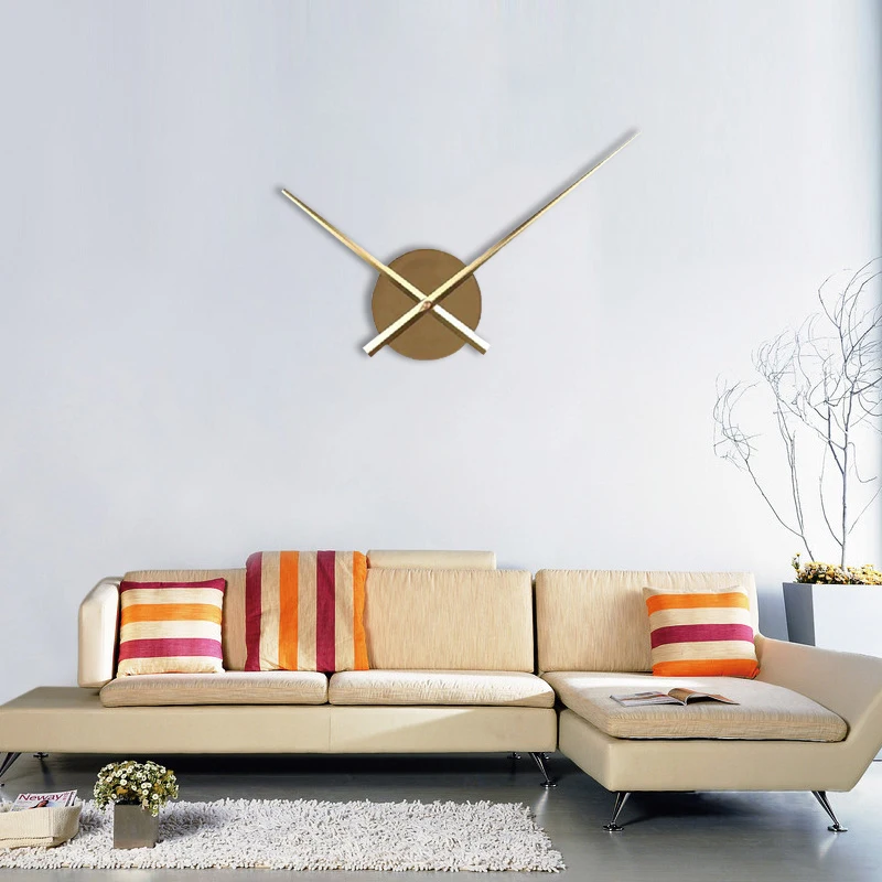 DIY бесшумные настенные часы 3D кварцевые с металлическим циферблатом наклейки