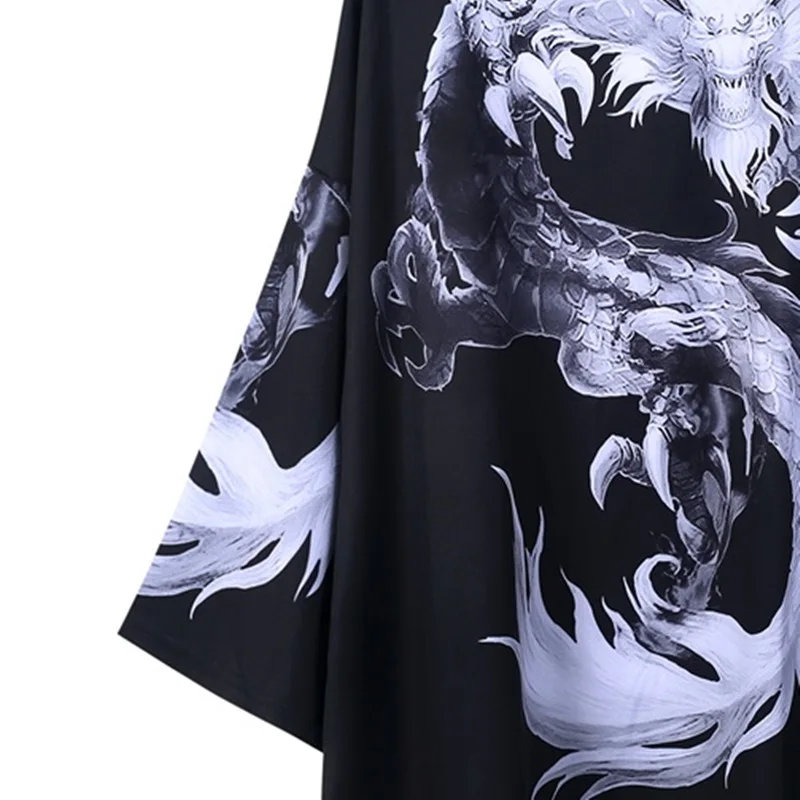 Кимоно в японском стиле с драконом для мужчин и женщин уличная одежда японский