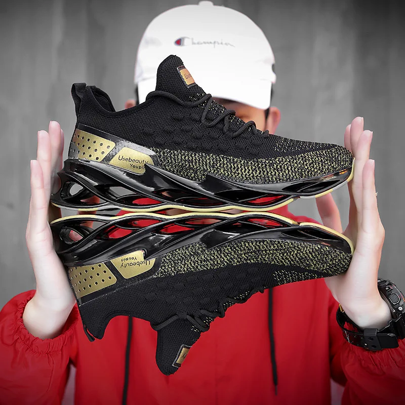 Трендовая обувь Blade спортивная Fly-kit сетчатые кроссовки новые для бега с подошвой