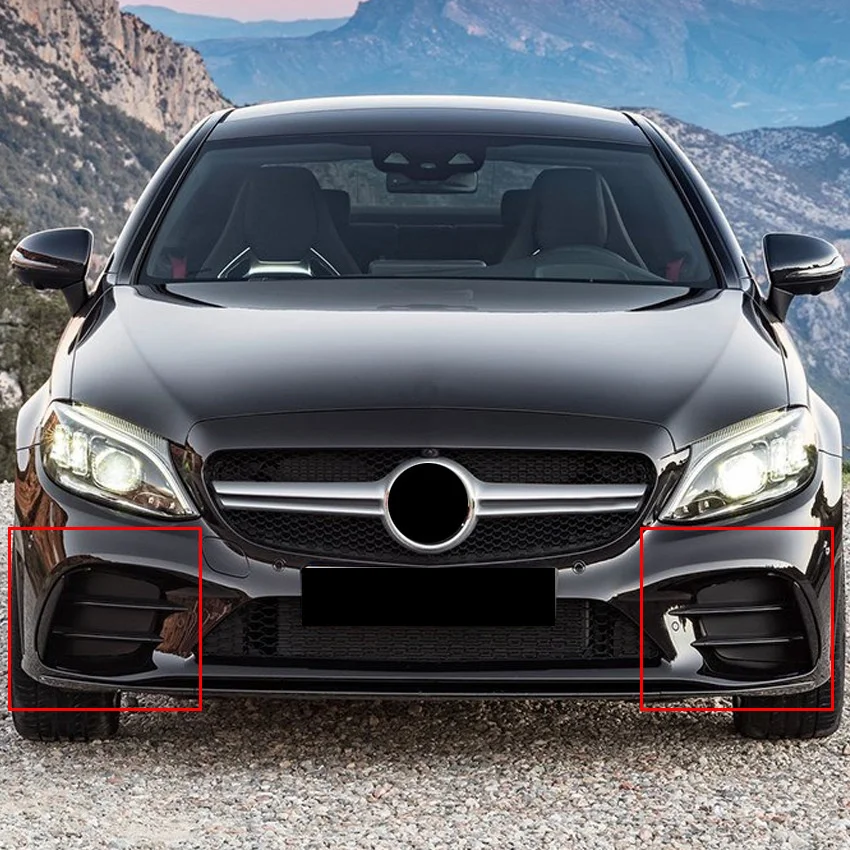Harga Sangat Cocok Untuk Modifikasi Mercedes Benz C-class C180l C260l C300l 19 Lampu Kabut Depan C-class Baru Garis Potong Angin Amg