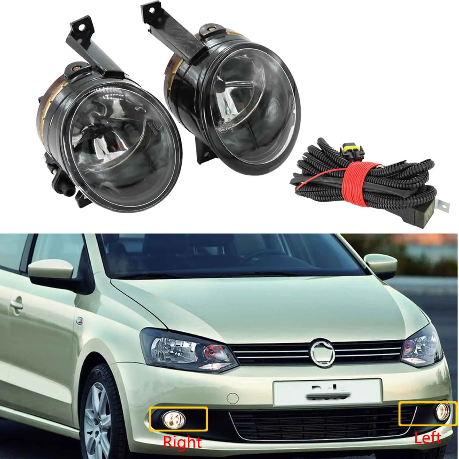 Противотумансветильник ры и проволока в сборе для VW Polo Vento Sedan Saloon 2011 2012 2013 2014 2015