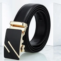 leather men belt leisure automatic buckle 3 5 cm belt square buckle classic design business soft cowhide trousers belt new trend