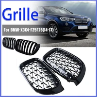 kidney front bumper grille meteor racing air inlet grill fit for bmw x3 x4 f25 f26 2014 2017 car accessories replacement part
