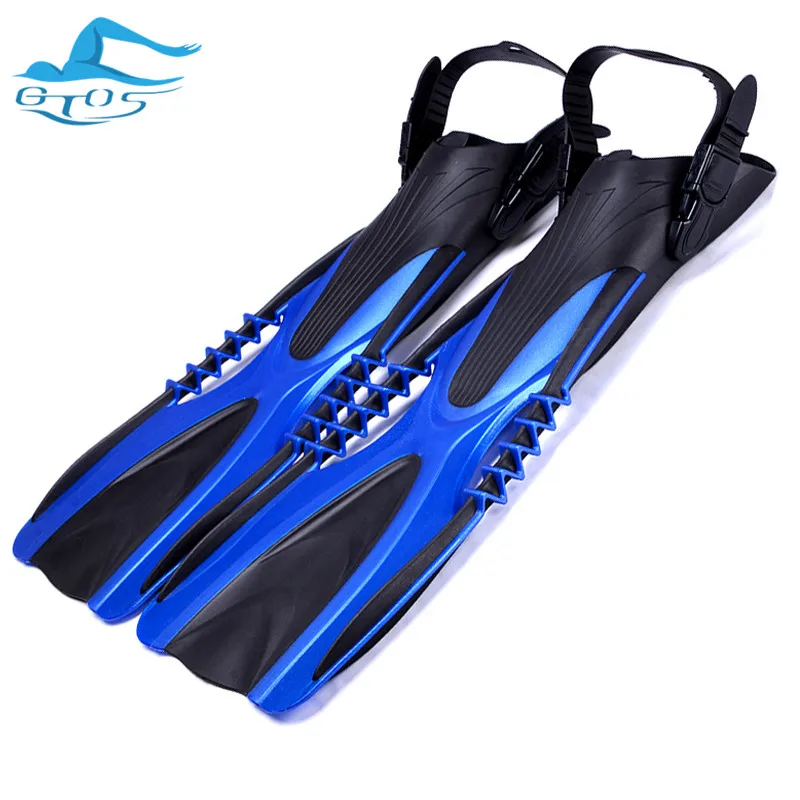 Aqualung scuba diving fins open heel flippers with adjustable strap for adult swimming flipper equipment