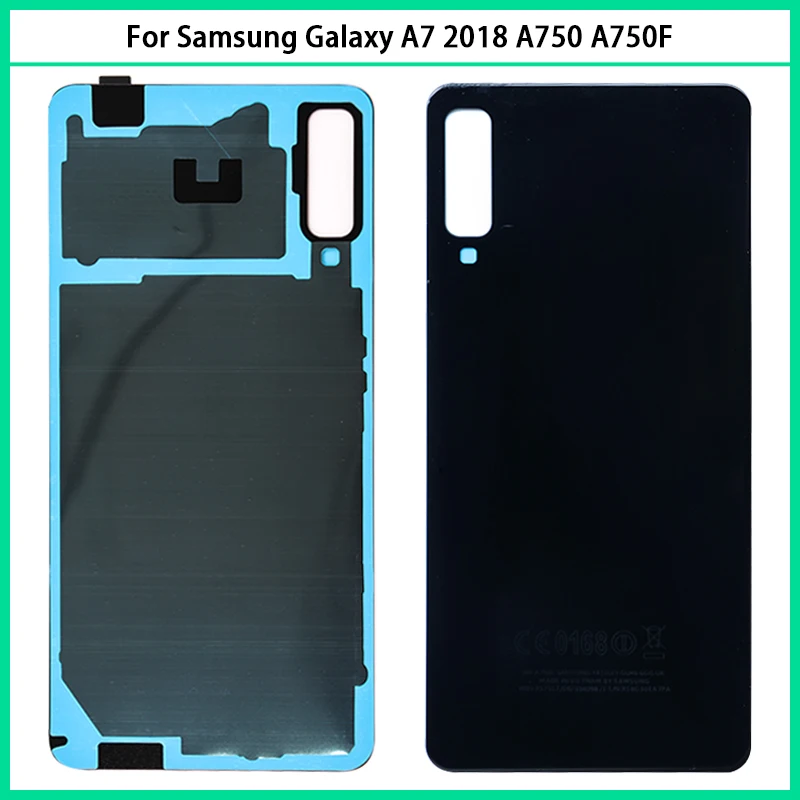 Для Samsung Galaxy A7 2018 Задняя крышка батареи A750 A750F SM A750FN задняя дверь корпус стеклянная