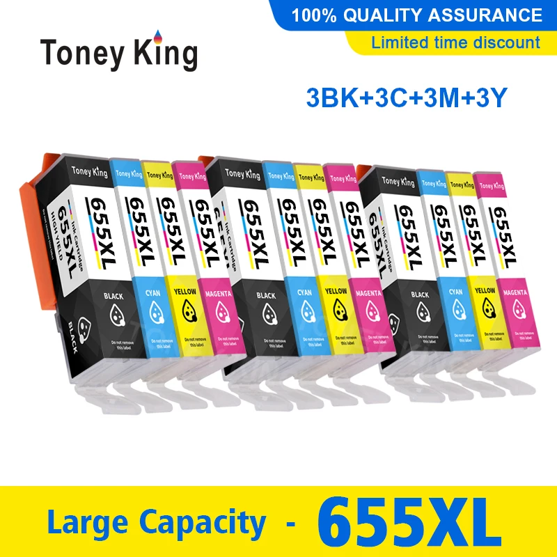 12 PK совместимый 109A 110A чернильный картридж Замена для HP 655 HP655 Deskjet 3525 5525 4615 4625 4525 6525