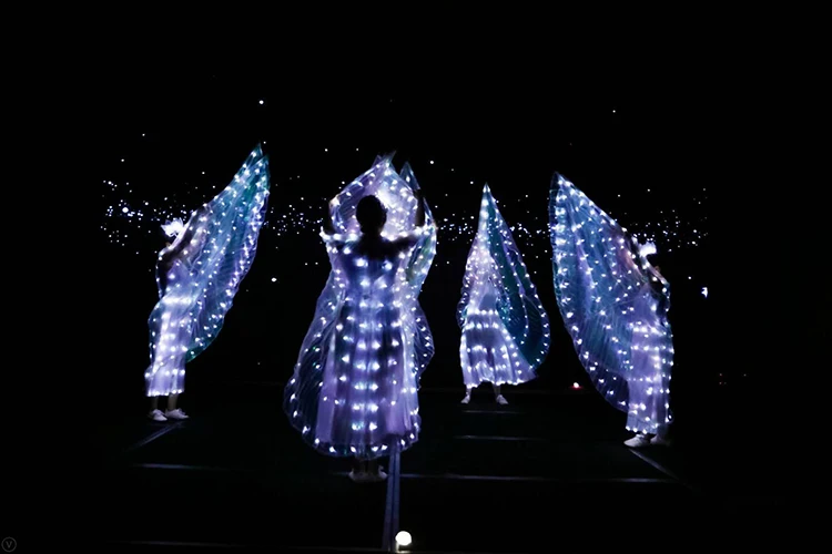 Танцевальный костюм флуоресцентный плащ-бабочка со светодиодсветильник