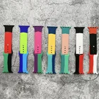 Ремешок спортивный для Apple Watch, силиконовый браслет смешанных цветов для Iwatch Series 3 4 5 SE 6