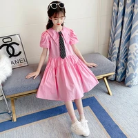 hot 2021 summer girls dress pink cute kids dresses for girls children princess dress party teenage dress 4 6 8 10 12 14 years
