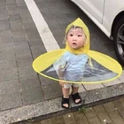 Детский дождевик НЛО, дождевик, шапка от дождя, чехол с зонтом, плащ без ручки, дождевая накидка, креативный дизайн, забавный детский уличный ветрозащитный чехол для мальчиков и девочек