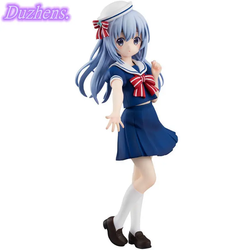 

Original Japanes Anime Is the order a rabbit Kafuu Chino sailor suit PVC Action Figure Anime Figure Model Collection Toys
