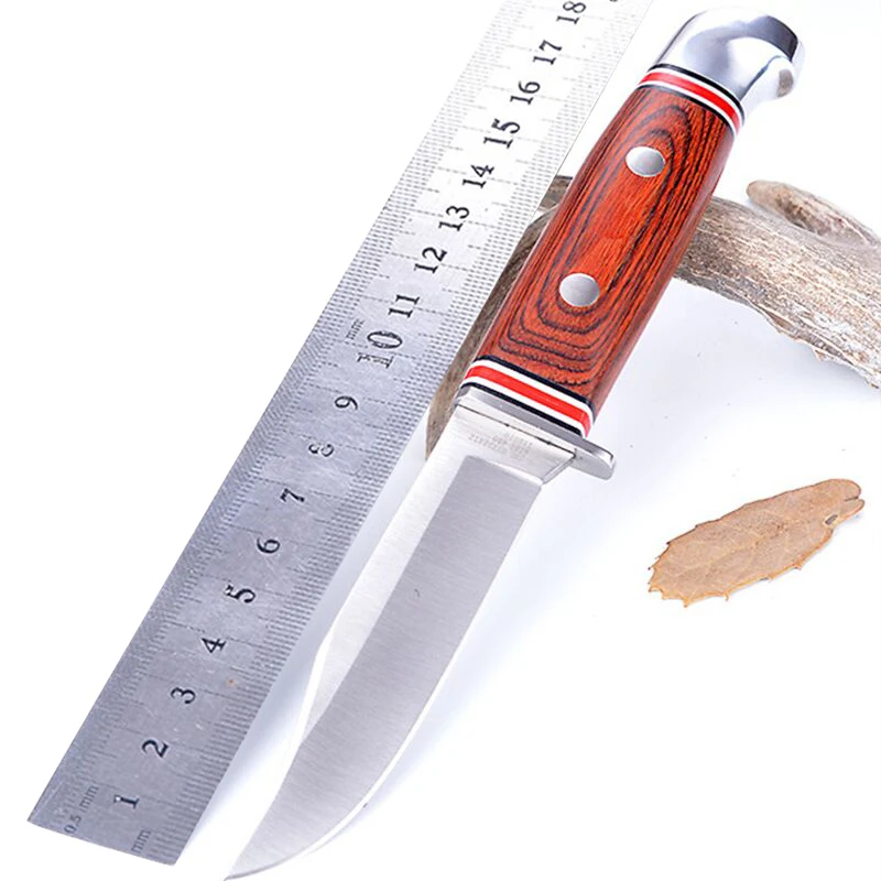 Охотничий нож из настоящей стали ручной работы 8 дюймов 57 HRC походный уличный