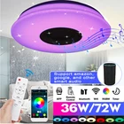 Современный светодиодный потолочный светильник с регулируемой яркостью, RGB bluetooth музыка светодиодные лампы с приложением Дистанционное Управление для гостиной