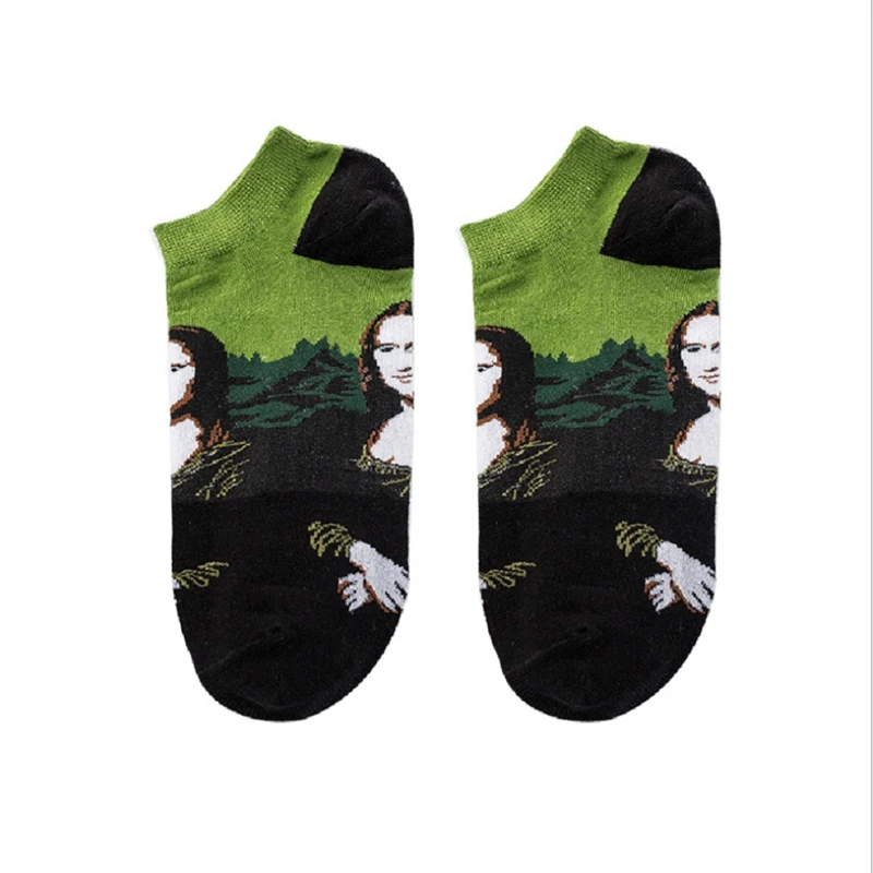 Новинка Короткие носки с 3d-рисунком в стиле ретро Тапочки Летние забавные