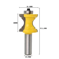 1pc 12mm 12 concave radius milling cutters convex column line molding router bit cutter for wood woodworking mc03006