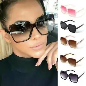 

1pcs New Square Frame Gradient Sunglasses For Women Vintage Oversized Sun Glasses Men Fashion Outdoor Uv400 Colored Glasses