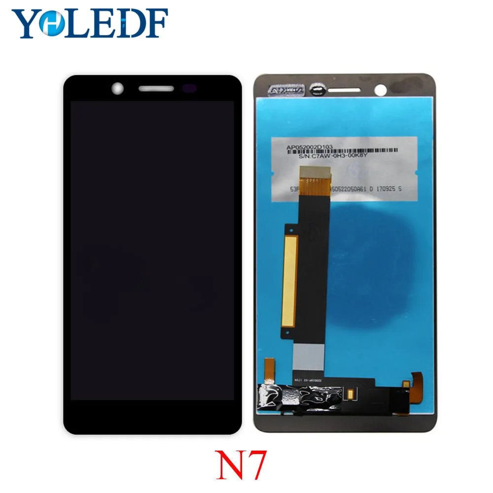 Без битых пикселей Ecran для Nokia 7 IPS ЖК дисплей N7 панель с кодирующий