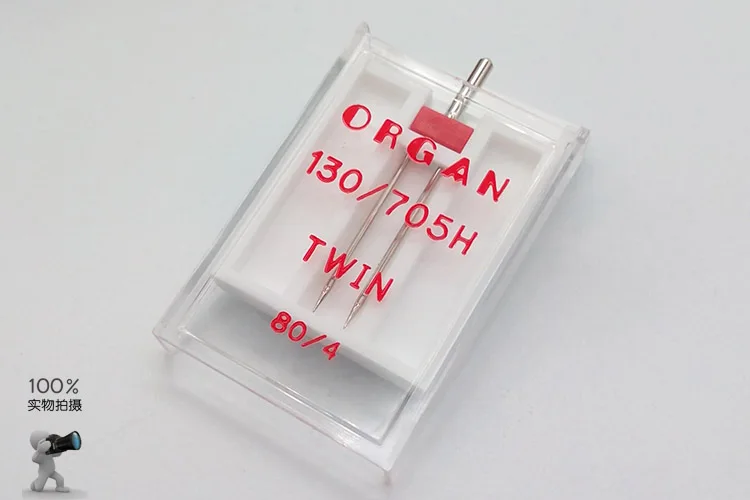 Иглы орган 130/705H Двойная игла для стрейч вязания ткани домашняя швейная машина 75/4