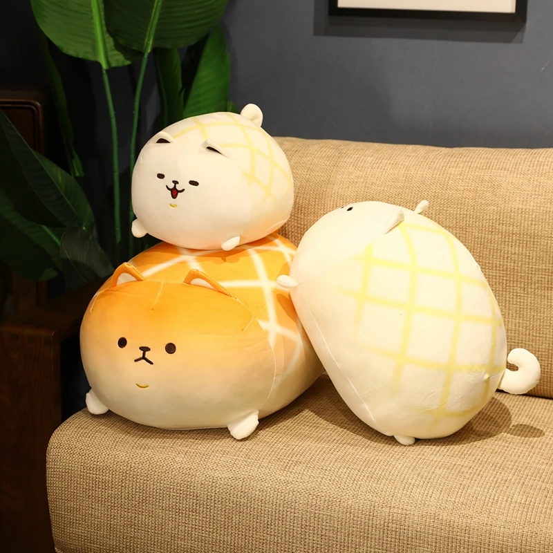 

30/40/50CM New Kawaii Fat Bread Shiba Inu Dog Stuffed Pillow Soft Down Cotton Animal Plush Toys Sofa Cushion Doll Kids Nice Gift