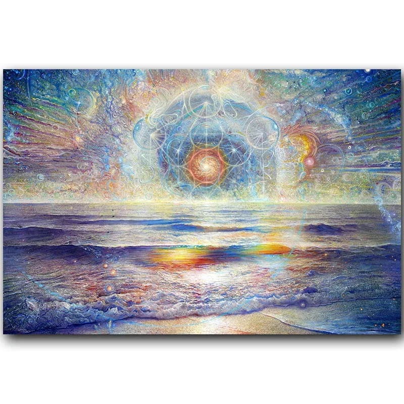 Oversoul трипси психоделический абстрактный постер шелковая печать картина