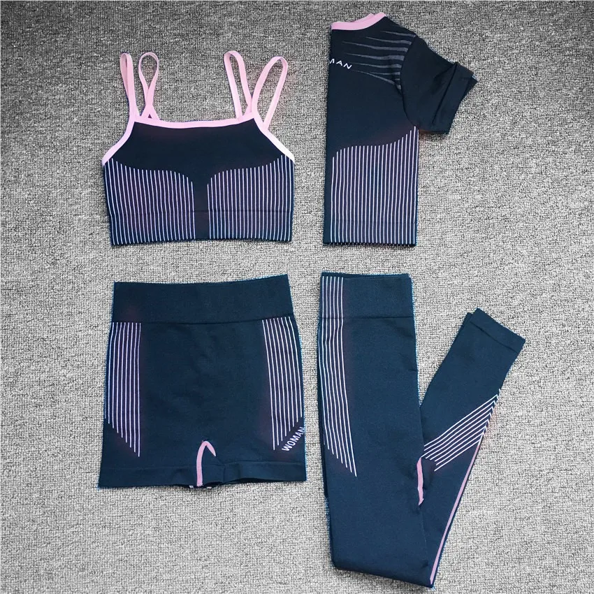 2022NEW Women Thickness Seamless Yoga Set Sportswear Fitness Sport Gym Running Yoga Suit 2Pcs Sports Bra+Leggings Outfit Suit 2020 new women tracksuit mesh yoga set patchwork running fitness jogging t shirt leggings sports suit gym sportswear