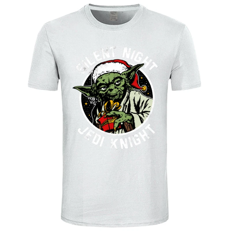 Silent Knight футболка Для мужчин Star Wars Счастливого Рождества Санта Клаус мастер Yoda Rebel