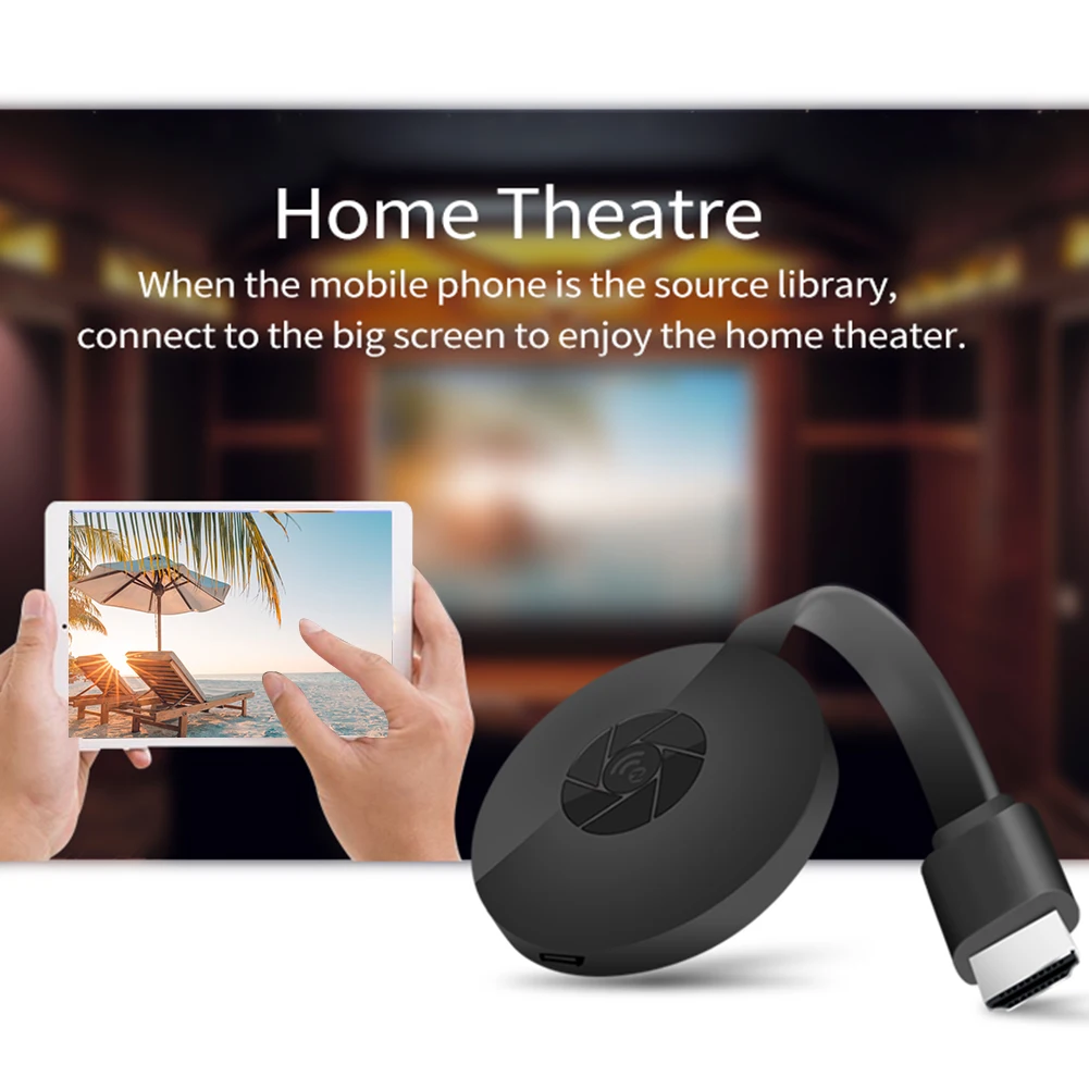 

Display Dongle Video Adapter Airplay WiFi Wireless Display Dongle for iOS Android PC 4K HDMI-compatible Wireless Display Adapter