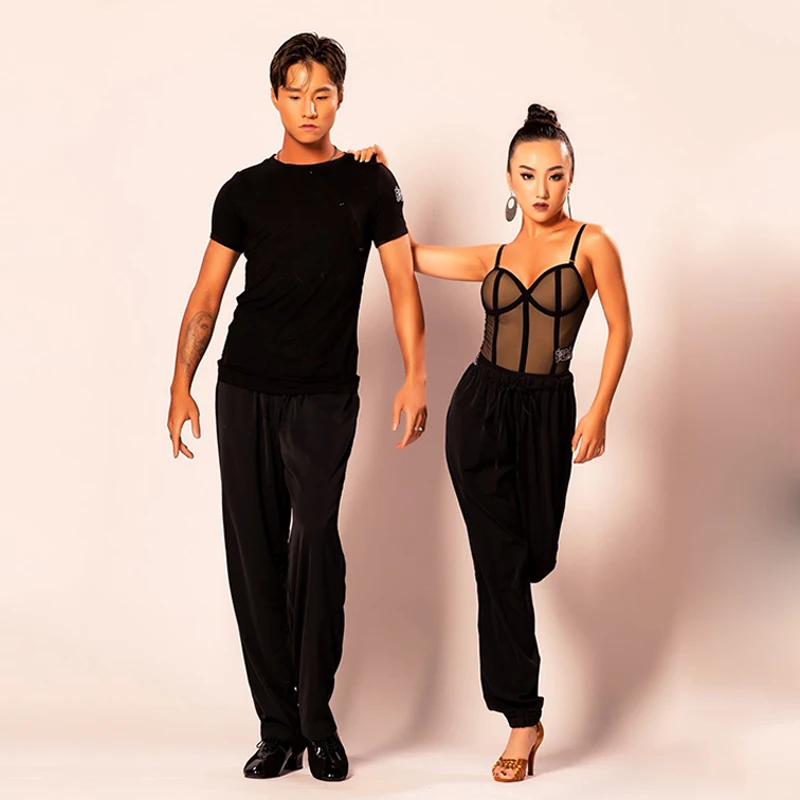 

Latin Dance Pants For Men Soft Latina Ballroom Dance Clothes Male Performance Dancewear Women Tango Sumba Rumba Trousers