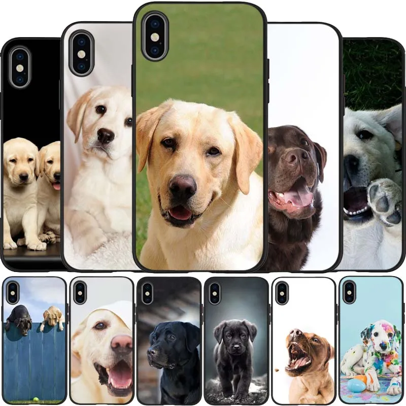 Милый мягкий черный чехол для телефона с изображением собаки Лабрадора IPhone 13 12 Mini