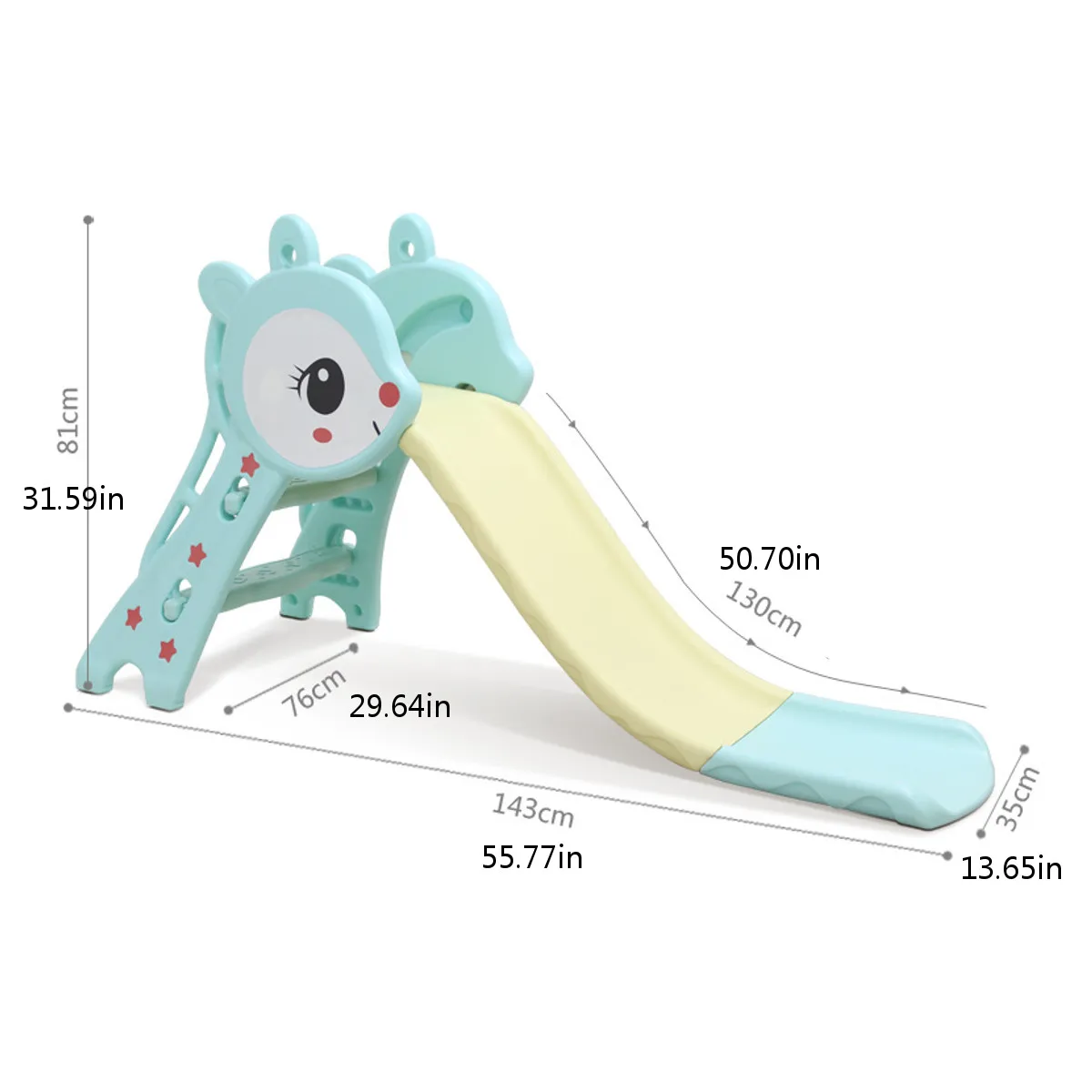 

Slide for Kids 3 Step Playset Children Indoor Outdoor Toddler Backyard Climber Plastic Basketball Hoop Toy Playground Equipment