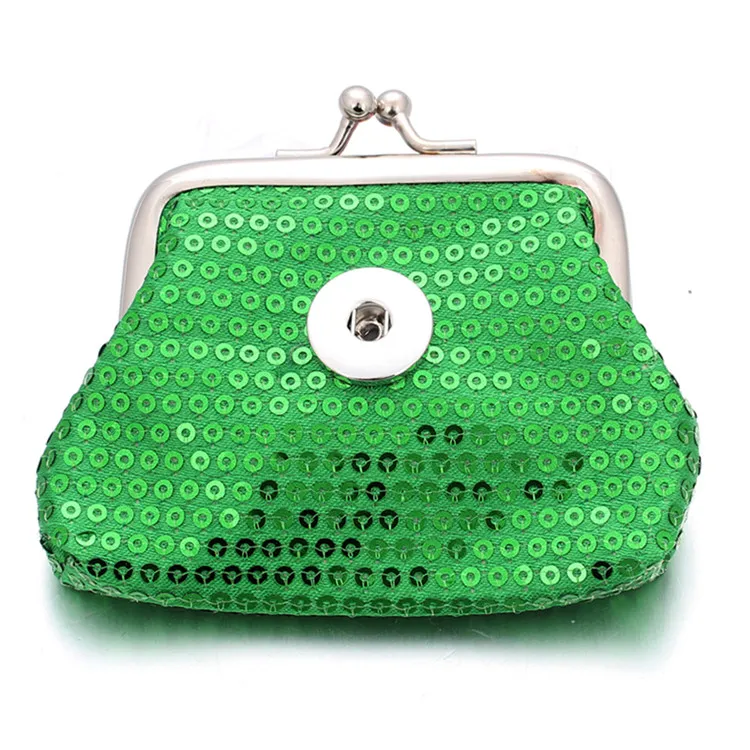 Модные кошельки для мелочи с застежкой кнопкой и блестками 18 мм|Браслеты шармами|