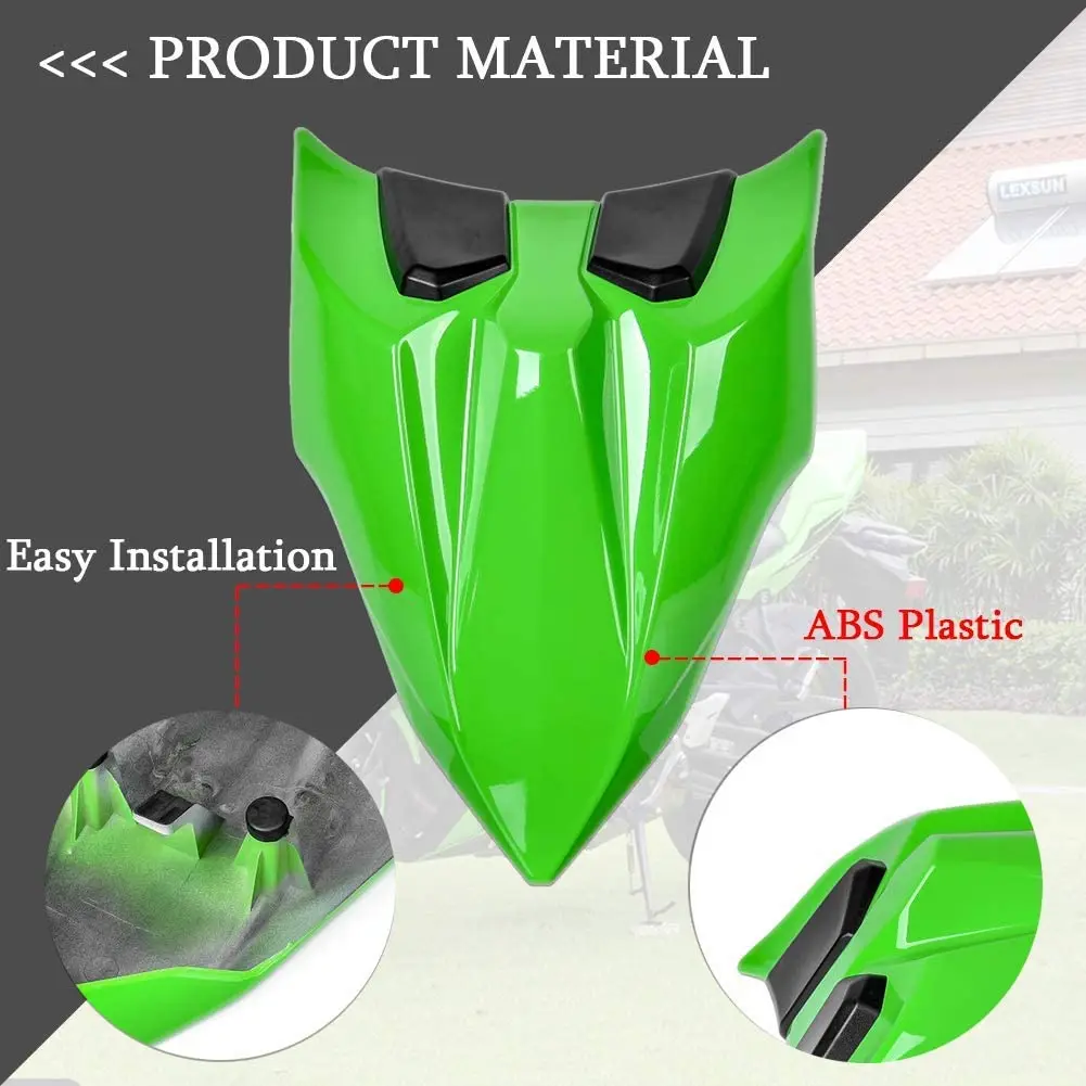 

Motorcycle Rear Passenger Pillion Seat Cowl Fairing Cover for Kawasaki Ninja 650 Z650 2017-2020(Dark Green)