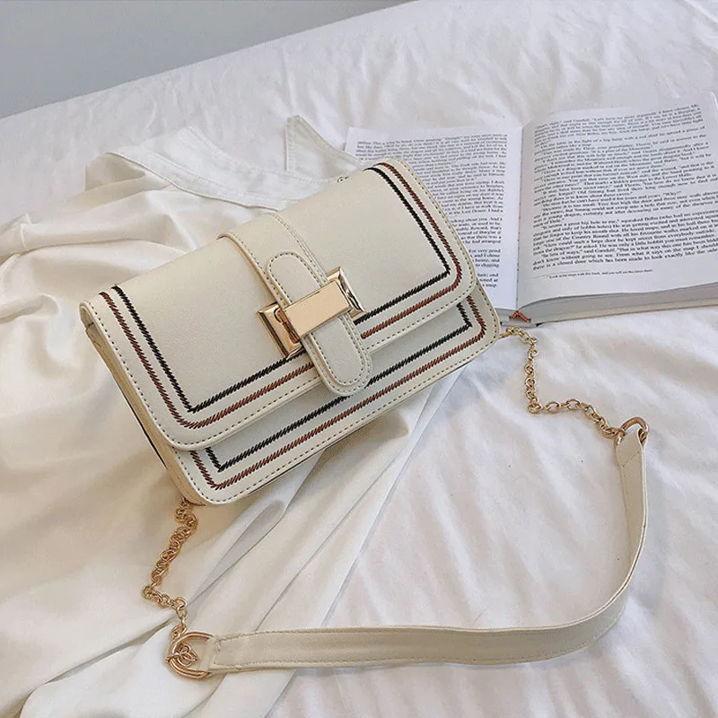 Женская маленькая сумка через плечо из искусственной кожи черная или белая с