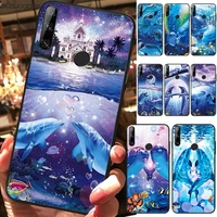 chenel dolphin dance and jump painted phone case for huawei y5 ii y6 ii y5 y6 y7prime y9 2018 2019