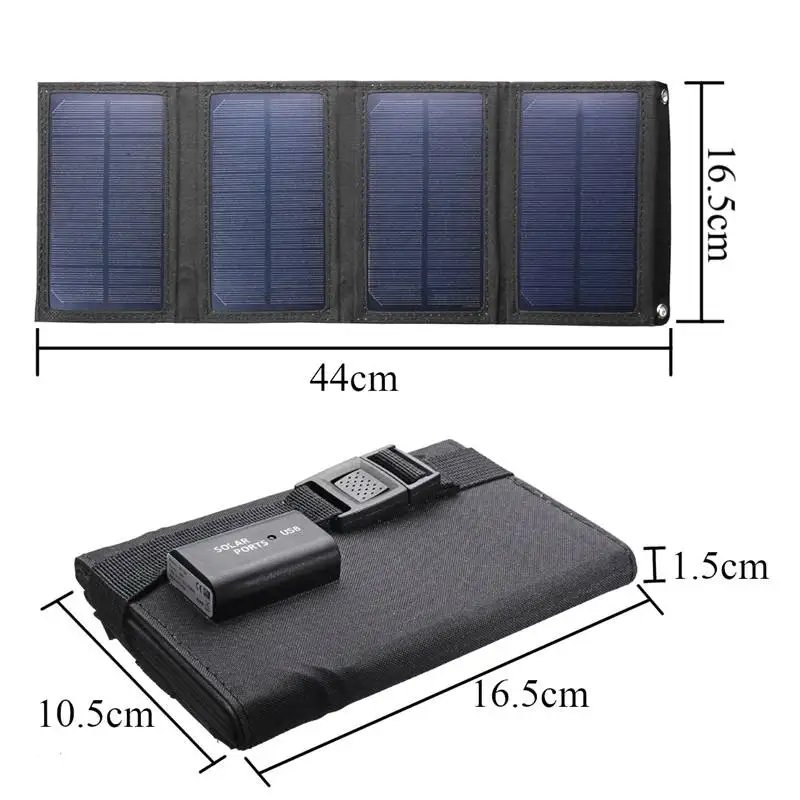 160w foldable solar panel 5v portable battery charger usb port outdoor waterproof power bank for phone pc car rv boat free global shipping