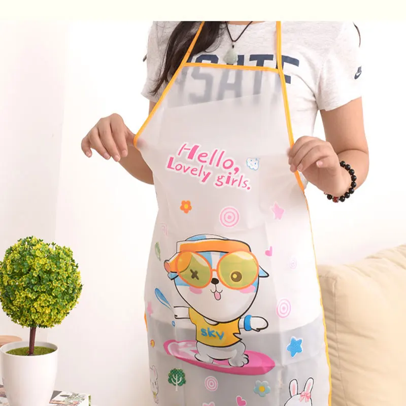 

Promotion Special Offer Apron Kit Bib Apron Cartoon Long Sleeve Cuff Waterproof Aprons Gowns Suits For Men And Women