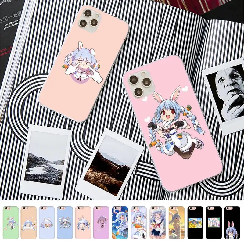 

Usada Pekora Hololive anime Phone Case for iPhone 13 11 12 pro XS MAX 8 7 6 6S Plus X 5S SE 2020 XR case
