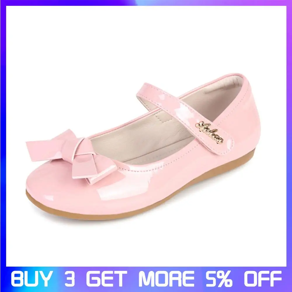 Кожаные туфли ярких цветов для девочек новые милые принцессы на плоской подошве