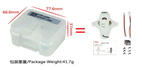 Мини камера и навес LDARC Q25G2H + 199C Combo 5 8G 25mW 16CH FPV VTX & 800TVL 150 NTSC Для самодельного