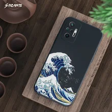 Rzants For Xiaomi POCO M3 Pro Case [Japanese wave] Soft Case Silicone Relief Phone Cover Camera Protection Shockproof Casing