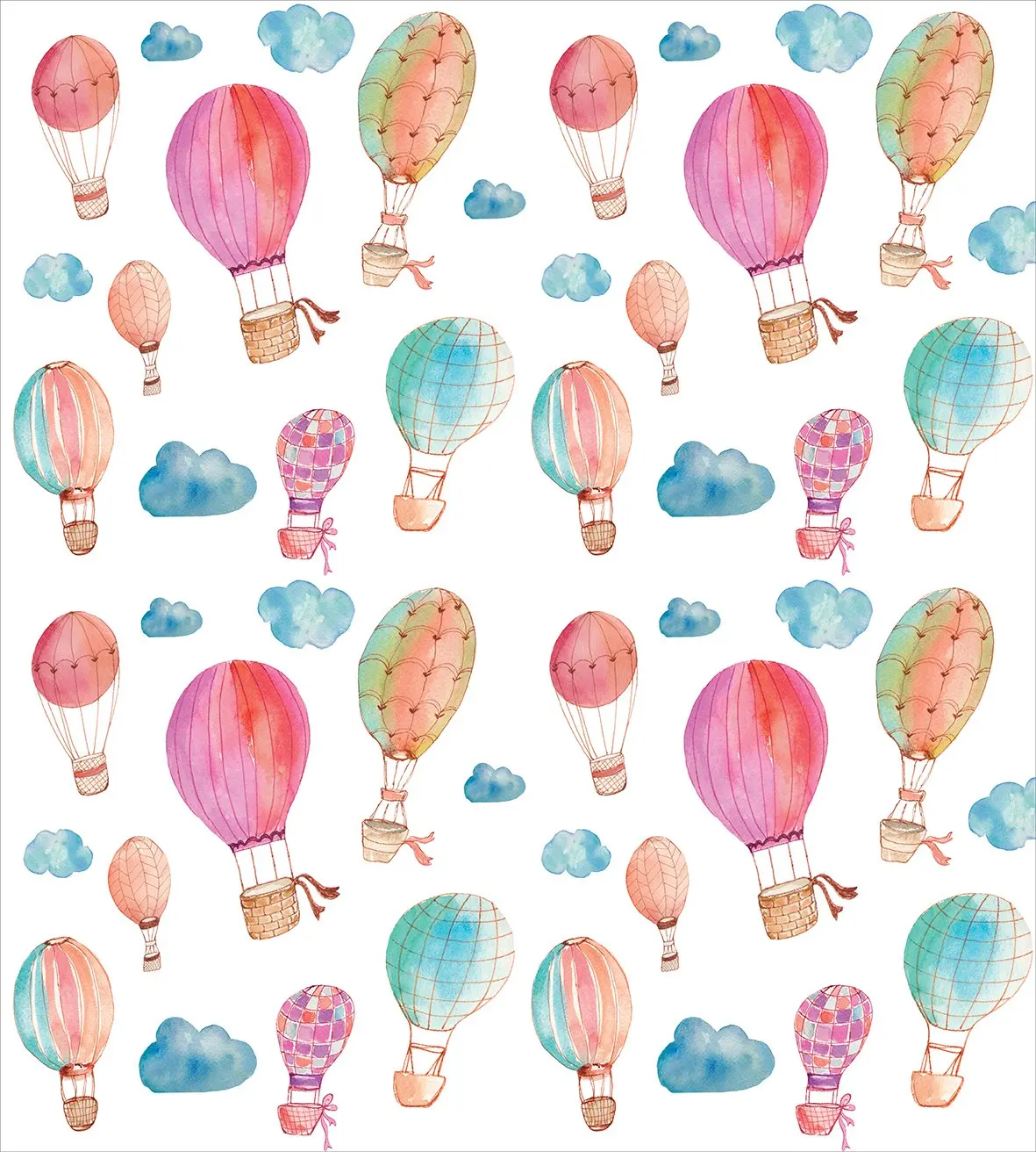 Набор акварельных пододеяльников ручная роспись стильные милые плавающие