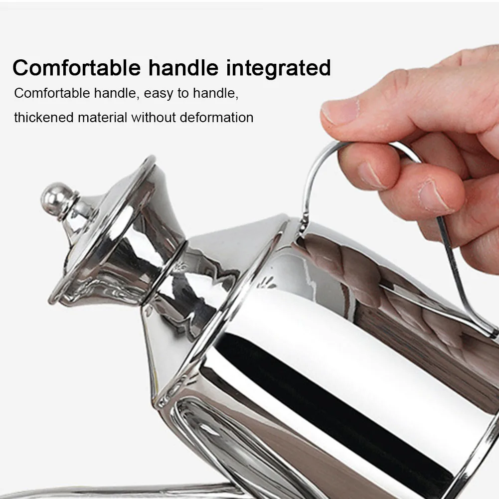 Large Capacity Oil Bottle Stainless Steel Spice Restaurant Dustproof Leak Proof Organizer With Handle Kitchen Durable Countertop | Дом и сад