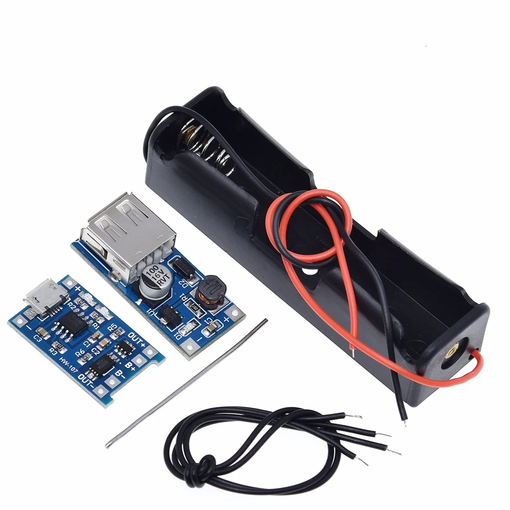 DIY Kit Micro USB 5V 1A 18650 TP4056 литиевый модуль зарядного устройства аккумулятора+ 600MA SB Мобильный блок питания Boost+ 18650 чехол для аккумулятора