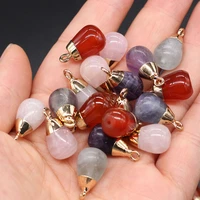 natural stone pendant round water drop shape mix color charms for jewelry making diy bracelet necklace earring accessories