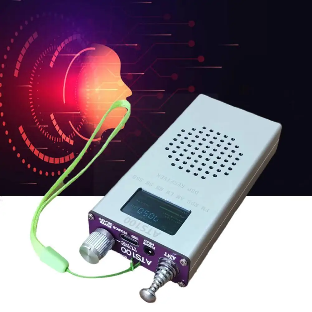 

Ats100 Dsp Receiver Radio Receiver 150k-30mhz 64m-108mhz With Antenna G0i0